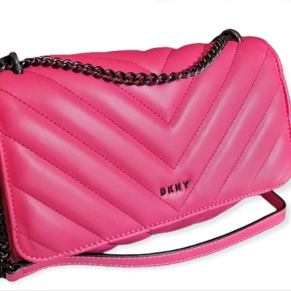 NWT Dkny Veronica LG Shoulder Bag Quilted Purse Crossbody Chain Strap - Picture 5 of 15